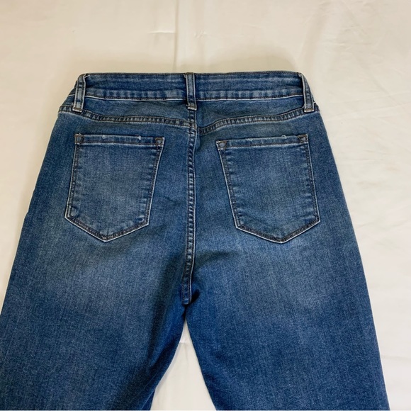 JUST USA Slim Fit Leg Ripped Medium Wash Blue Jeans - Picture 4 of 5